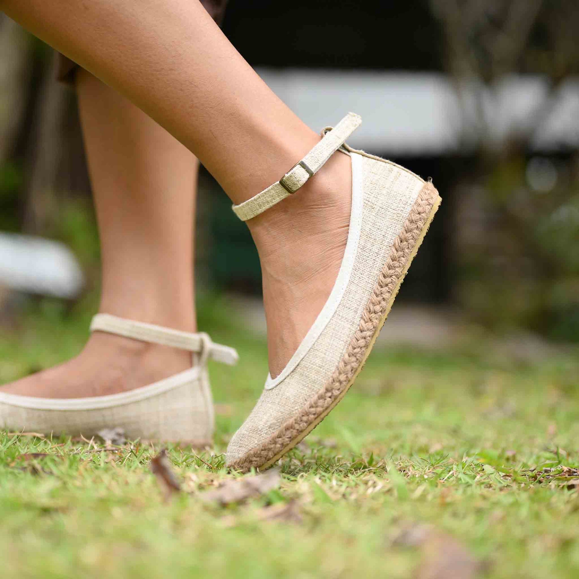 Hanfschuhe Flanieren Beige