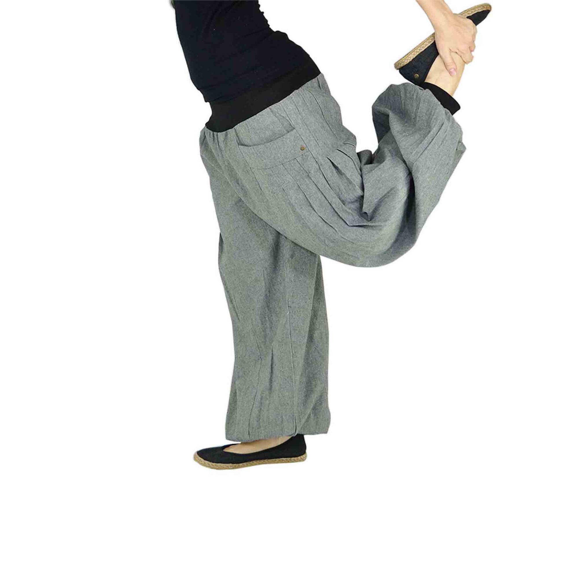 Yogahose und Haremshose Damen Yogazeit Grau