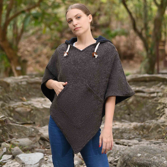 Wollponcho Herren und Damen Abajo