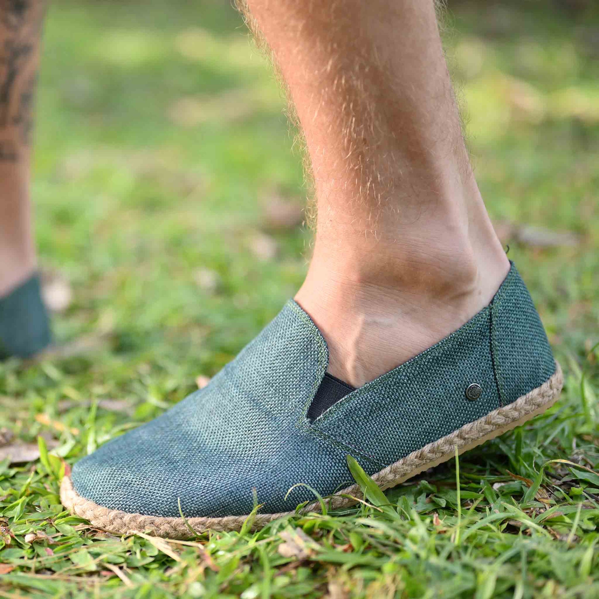 Hippie Jute Schuhe Leichtfüßig Blau